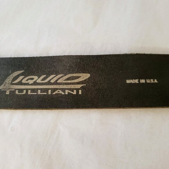 Tulliani Distressed Leather Belt 32W - Picture 3 of 5